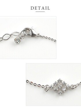 日本甜蜜约会镀金宝石时尚手链女