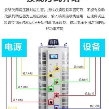 调压自9kw380v15kva30kw40kw6kw3kw交流变压器接触三相耦式20kw器 - 图0