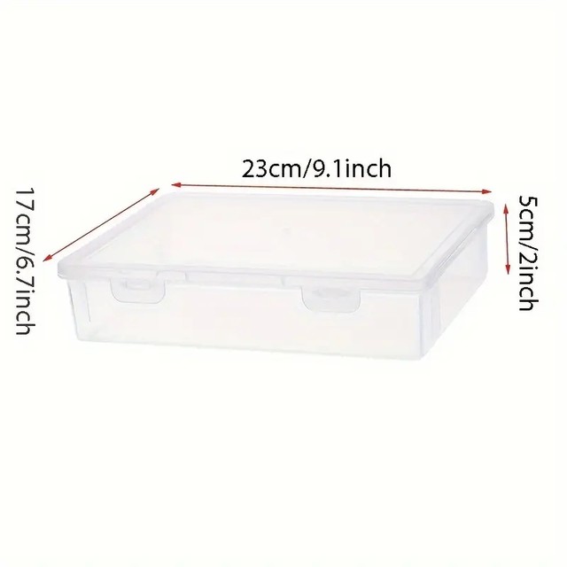 Large capacity multifunctional transparent plastic storage box with lid toy desktop organization puzzle storage box stationery box