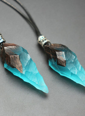 树脂与木夜光效果原创手工雕刻