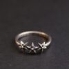 Ikkyu Old Silversmith 925 sterling silver three-pointed star tail ring hip-hop punk trend couple men's and women's ring