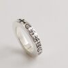 Jinxin handmade 925 sterling silver alphabet cross flower ring, male and female couple ring, tail ring, personalized niche accessories