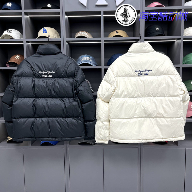 韩国纽亦华Newera联名款MLB立领羽绒服男女冬季保暖外套14742024