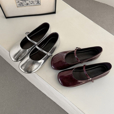 l'avance头层牛皮显瘦小皮鞋2026款女法式复古平底百搭通勤单鞋子,淘宝优惠券,粉丝福利购,淘宝优惠卷