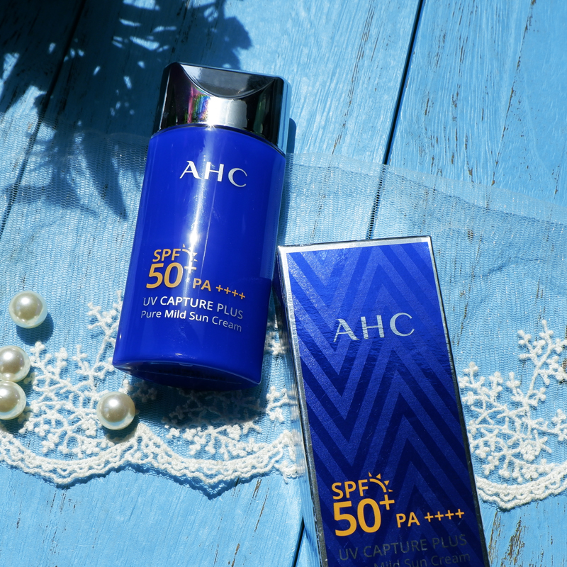 AHC蓝胖子学生党平价防晒霜隔离面部紫外线SPF50+50ml清爽小蓝瓶 - 图0