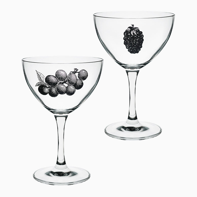 SoftServe柔软供应《线条果实》印花高级感高脚杯微醺玻璃红酒杯,淘宝优惠券,粉丝福利购,淘宝优惠卷