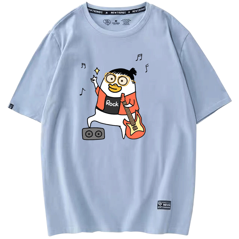 2020新款小刘鸭纯色女男潮纯棉t恤 京翰服饰T恤