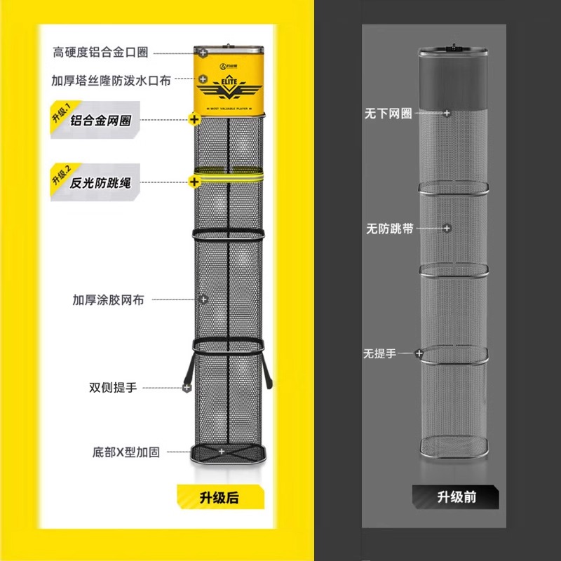 新型涂胶防挂鱼护方形高端小鱼护鱼网兜加厚鱼护野钓专用速干渔护 - 图0