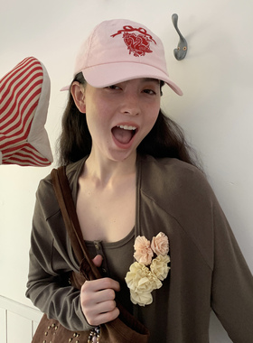 花筏NOTJUSTHIM 《Grace Club》 灯芯绒刺绣双色可调节棒球帽