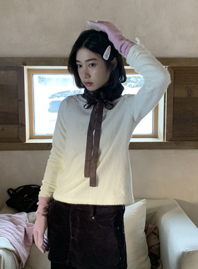 花筏NOTJUSTHIM 冬季系绳毛绒百搭围脖毛领饰品