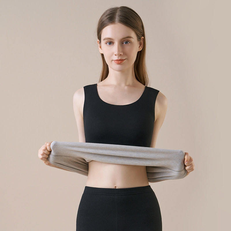 2023新款德绒保暖背心女加绒加厚发热内搭打底上衣大码冬季圆领,淘宝优惠券,粉丝福利购,淘宝优惠卷