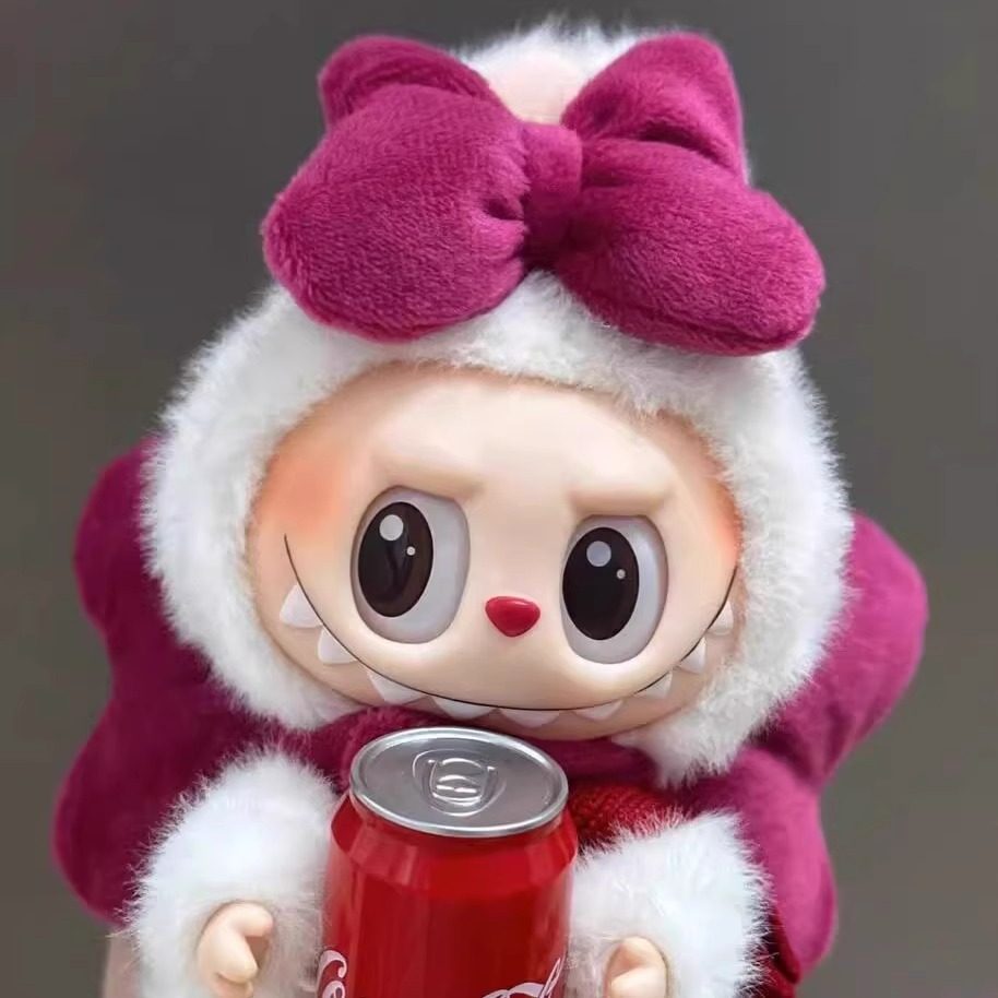 17cm三代拉布布可口可乐联名拉布布娃衣搪胶盲盒玛丽猫蝴蝶结配饰,淘宝优惠券,粉丝福利购,淘宝优惠卷
