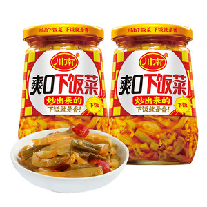 川南爽口下饭菜豇豆黄花235g早餐酸豆角咸菜开味榨菜335g