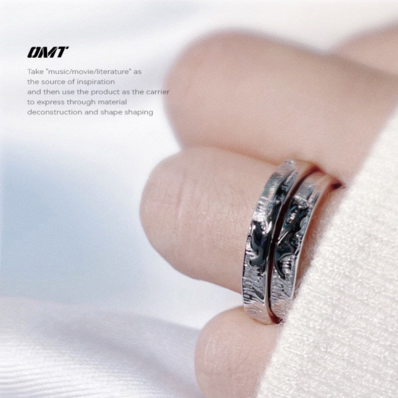 omt原创小众设计素圈调节男女戒指 omt戒指/指环