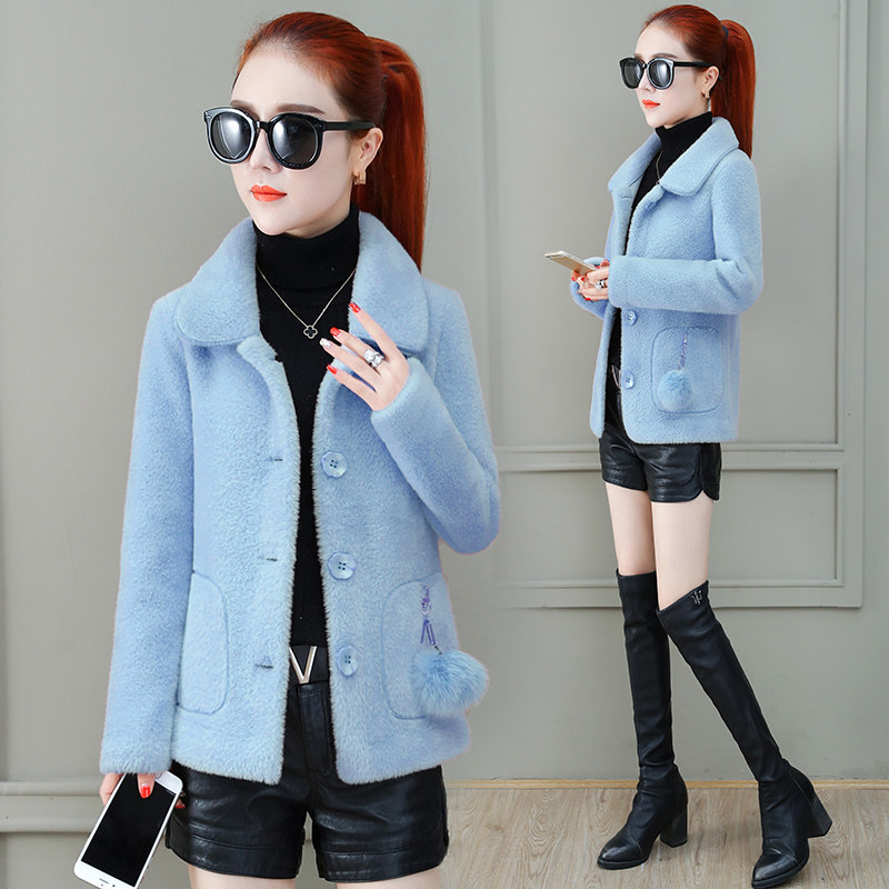 小个子黄金水貂绒女士2020年短外套 梦思城短外套