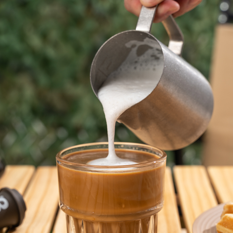 复古做旧内刻度拉花杯缸打奶泡杯尖嘴304不锈钢咖啡器具可明火,淘宝优惠券,粉丝福利购,淘宝优惠卷
