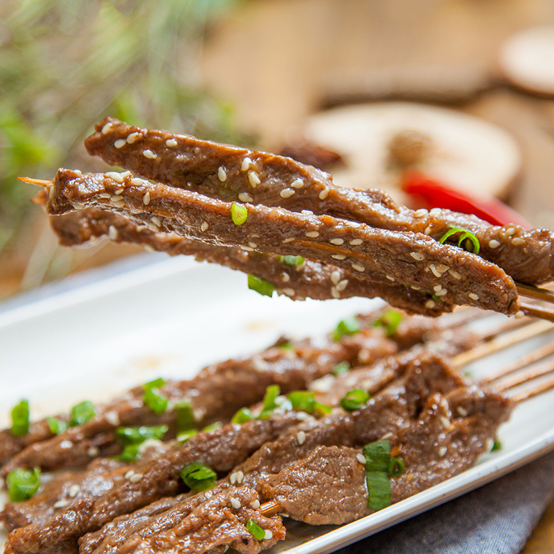 木屋烧烤食材半成品黑椒牛肉串50串新鲜食材牛外脊烧烤半成品户外-图2