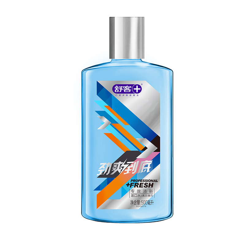 舒客高隆专卖店舒客舒克清凉薄荷味漱口水500ml清新口气杀菌去口臭去口气去牙渍0