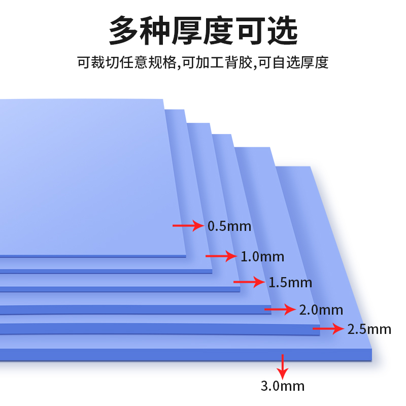 散热硅胶片硅脂笔记本电脑cpu导热硅胶垫片绝缘显卡南北桥用降热 - 图1