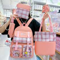 New school bag female primary school children 3-6 grade Girls care spine minus negative large capacity junior high school students sturdy double shoulder bag