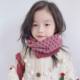 Children's scarf autumn and winter Korean style plaid knitted scarf