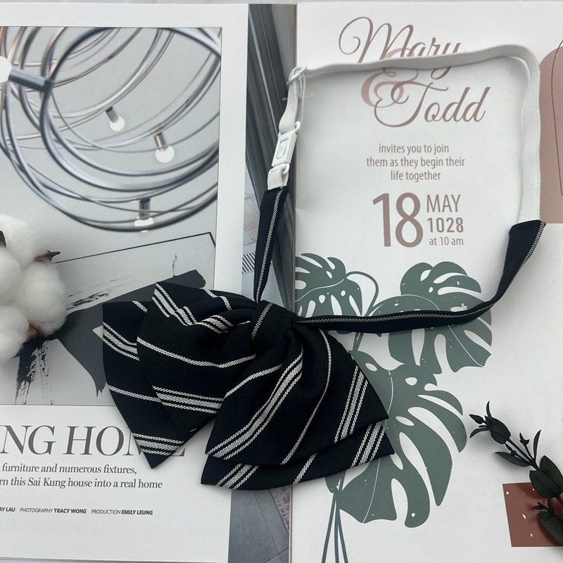 黑色条纹领带懒人免打日系dk学院风韩版男士学生手打领结jk制服女,淘宝优惠券,粉丝福利购,淘宝优惠卷