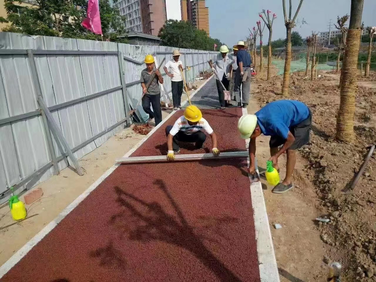 透水混凝土胶结剂透水路面彩色透水地坪道路海绵城市生态佳境 - 图1