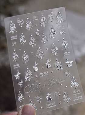 tomoni晶钻美甲贴纸简约冬季氛围