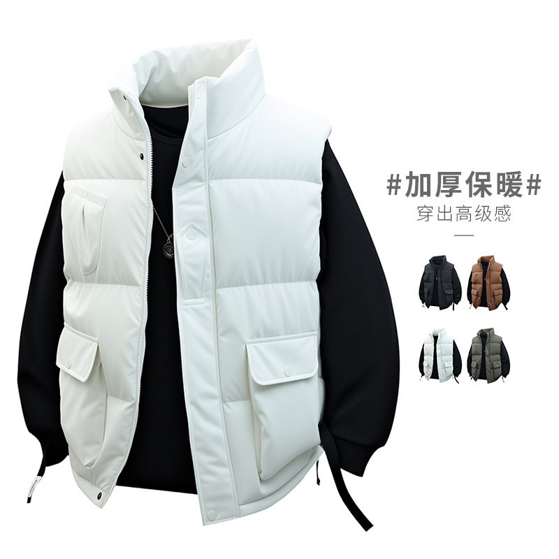 今年流行特惠美式潮牌大码立领棉衣马甲男冬季纯色保暖坎肩夹克,淘宝优惠券,粉丝福利购,淘宝优惠卷