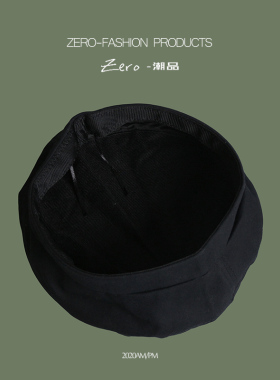 网红款黑色日系街拍画家帽贝雷帽