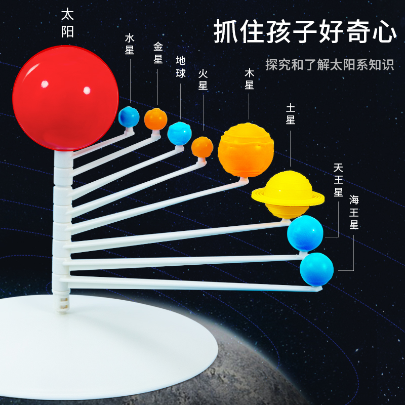 八大行星太阳系宇宙天体模型DIY学生创意手工小制作科学实验套装 - 图0