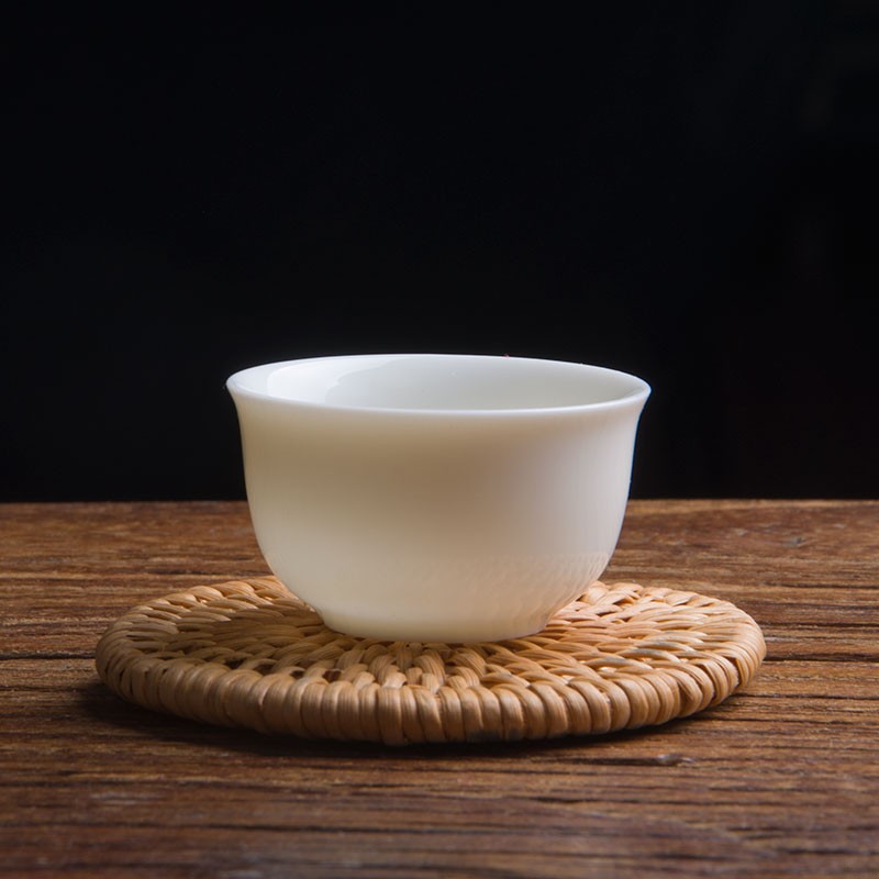 茶米坊象牙白功夫茶杯单杯茶碗陶瓷茶具德化白瓷主人品茗杯小杯子