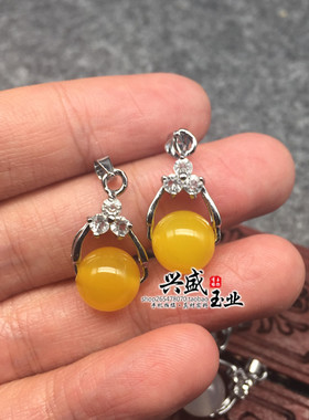 纯天然玛瑙玉髓转运珠吊坠项链