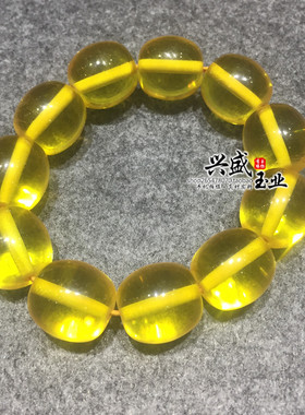 塑料树脂仿蜜蜡蓝珀男士把玩手串