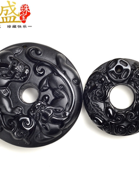 黑曜石貔貅玛瑙男士款饰品玉吊坠