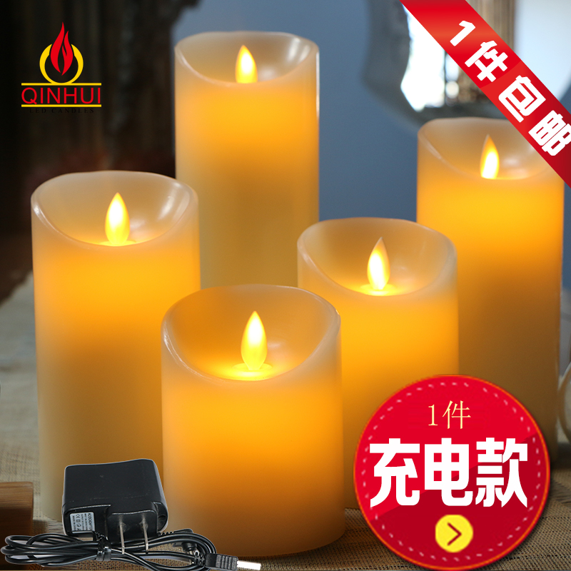 usb充电led电子蜡烛灯仿真假蜡烛婚庆表白引路灯浪漫酒店装饰蜡烛