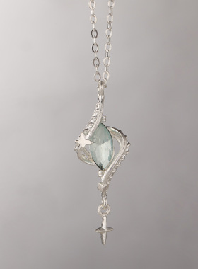 森系缠绕镂空高级感吊坠项链