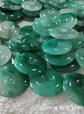 飘花独龙玉平安扣玉吊坠男款翡翠色非洲翠无事牌挂件女饰玉佩