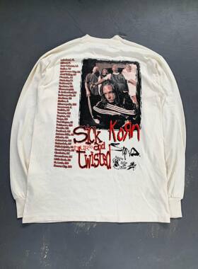 korn科恩乐队hiphop美式Heavy metal夏季重磅 T-shirt长袖t恤