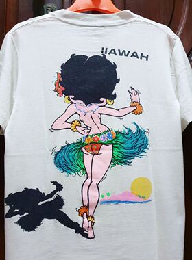 vintage古着风味夏季宽松圆领