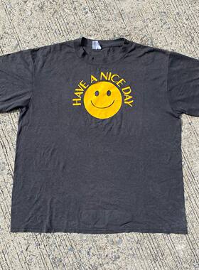 have a nice day简约黄色微笑笑脸Preppy style T-shirt短袖t恤