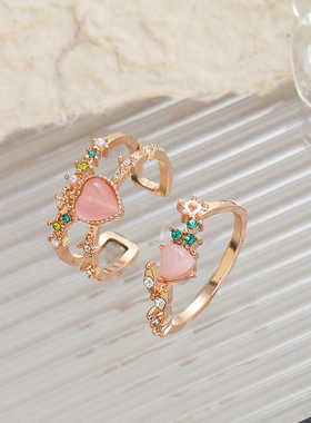 高级小众重工新款水滴锆石冷淡风