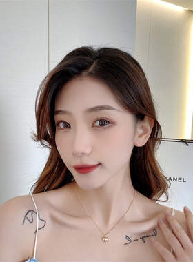 2022韩国小众ins小巧爱心项链锁骨链网红个性女时尚简约学生颈链
