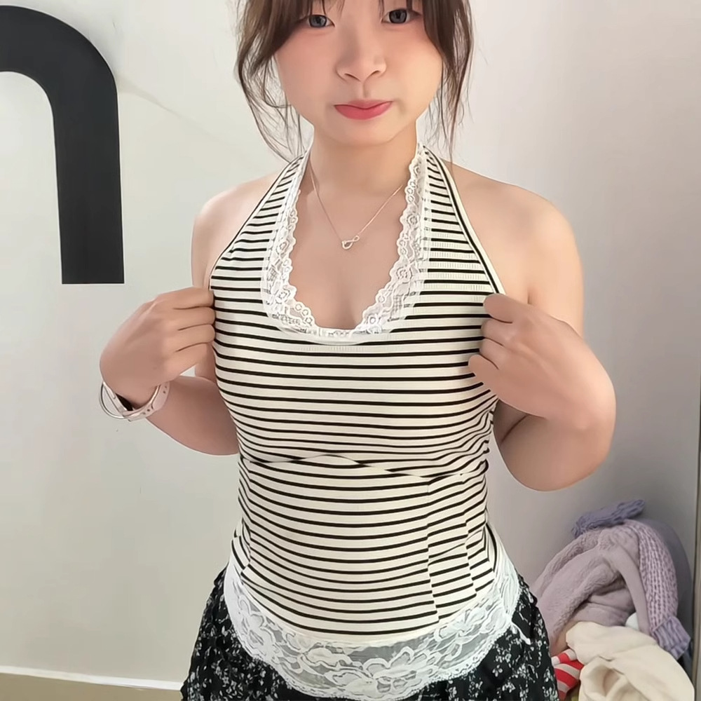 纯欲甜辣妹性感露背收腰显瘦吊带背心女带胸垫瑜伽服百搭健身上衣 - 图0