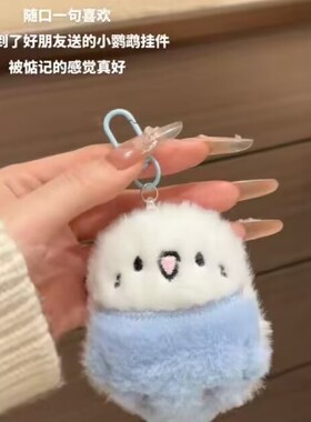 可爱鹦鹉小鸟挂件毛绒玩偶钥匙扣