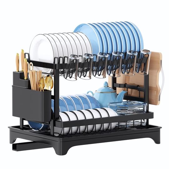 家图腾厨房置物架碗碟碗盘沥水架多功能碗架家用台面碗筷收纳碗柜