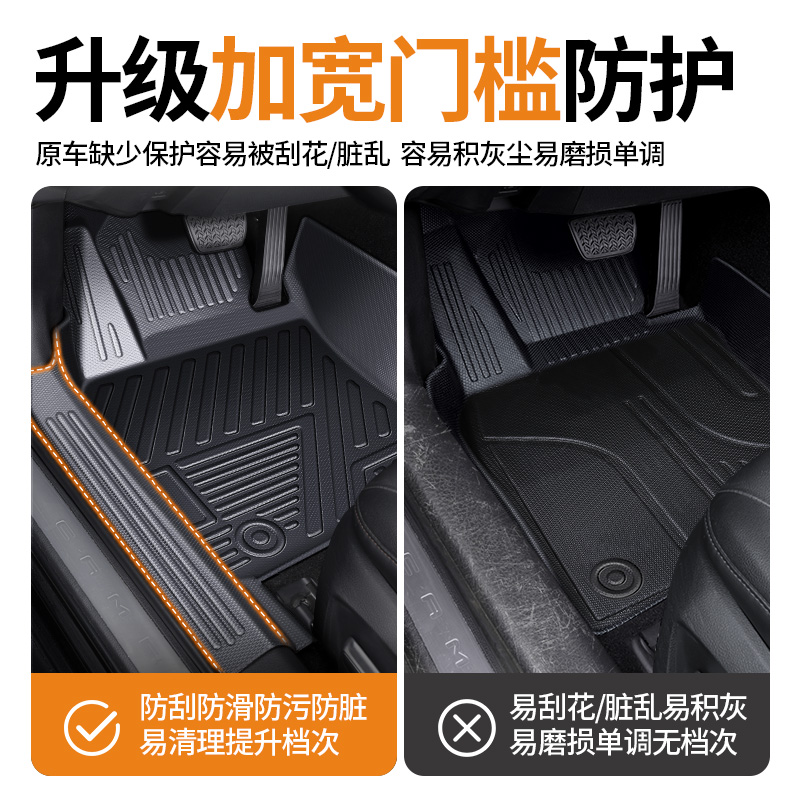 适用于 比亚迪元PLUS脚垫全包围地毯tpe材质汽车用品