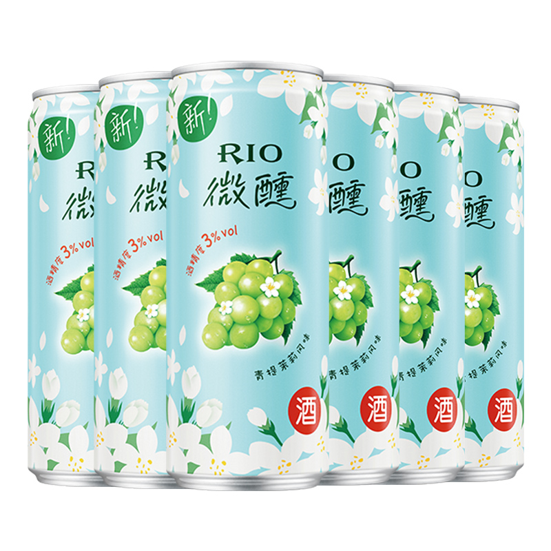 锐澳新品鸡尾酒调酒果酒微醺限定茉莉青提鸡尾酒3度330ml*6支装 - 图2