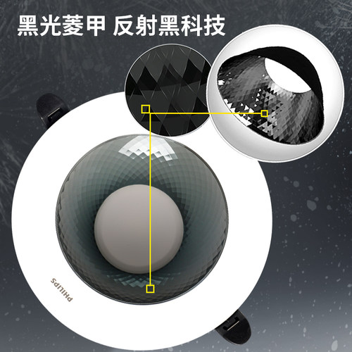 飞利浦防水防眩筒灯卫生间浴室厨房嵌入式孔灯无主灯客厅吊顶洞灯 - 图0