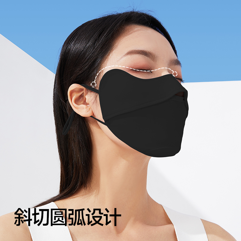 老爸评测防晒口罩女防紫外线护眼角3d立体凉感透气工厂 - 图1